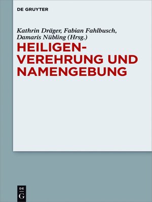 cover image of Heiligenverehrung und Namengebung
